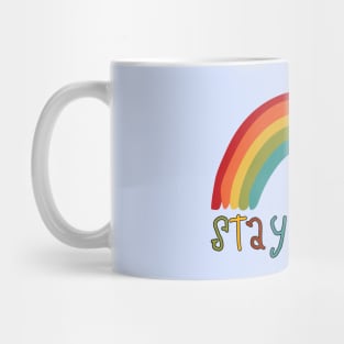 retro rainbow stay groovy Mug